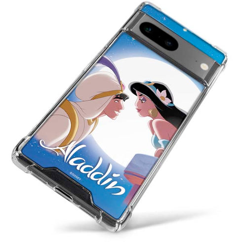 Disney Aladdin and Princess Jasmine Kiss Google Pixel 7a Clear Case